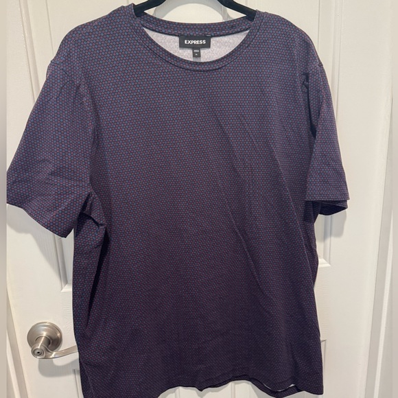 Express Other - Mens EXPRESS Navy Red Patterned Shirt Size XL